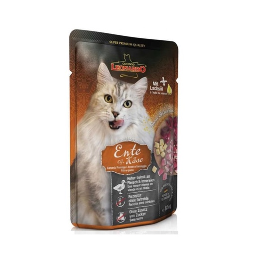 [1131] Leonardo Finest Selection Cat - Pato Y Queso 85G