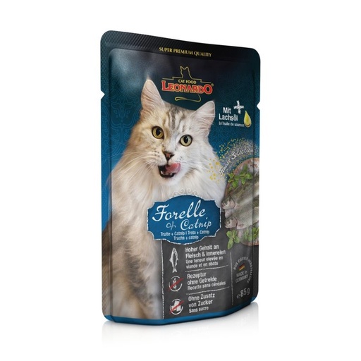 [1132] Leonardo Finest Selection Cat - Trucha Y Catnip 85G 