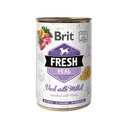 BRIT PATE FRESH VEAL  - TERNERA CON MIJO DOG 400G 