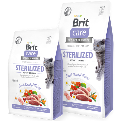 Brit Care Sterilized Weight Control Adult Cat - Pavo Y Pato Fresco