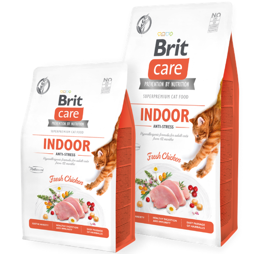 [252] Brit Care Indoor Anti-Stress Adult Cat - Pollo Fresco