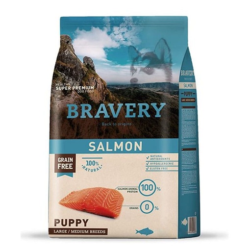 Bravery Puppy Large / Medium Breeds Salmon 4Kg