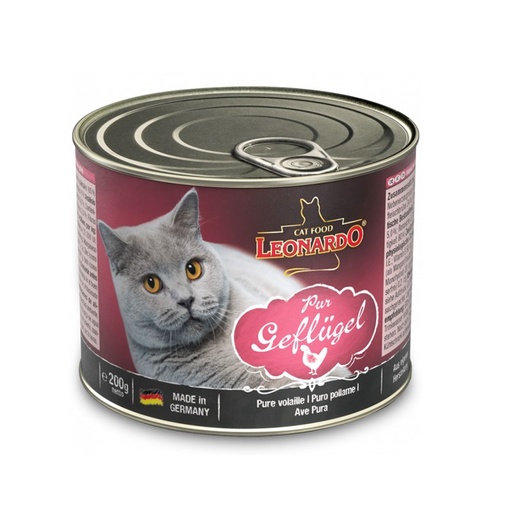[1122] Leonardo Enlatado Geflugel Adult Cat Rico En Ave 200G