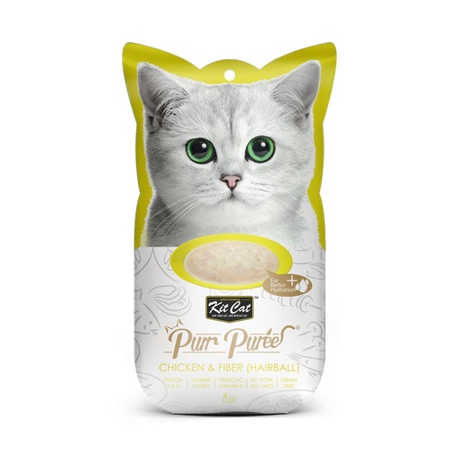 Kit Cat Purr Purée Hairball - Snack Para Gato Sabor A Pollo 15G