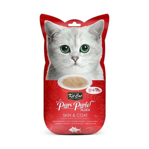 Kit Cat Purr Purée Plus Urinary Care - Snack Para Gato Sabor A Pollo Y Arandanos 15G