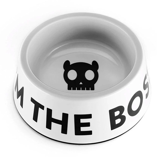 [2165] Zeedog White Boss Bowl Small - Plato Pequeño