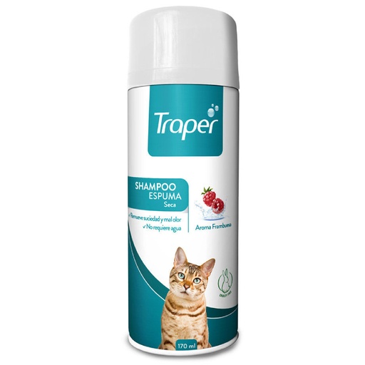 Traper Shampoo Espuma Gato Aroma Frambuesa 170Ml