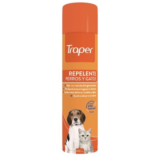 [1792] Traper Repelente En Spray Perros Y Gatos 440Cc