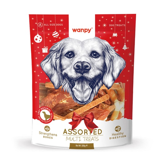 Wanpy Assorted Multi Treats Snack Dog 300G