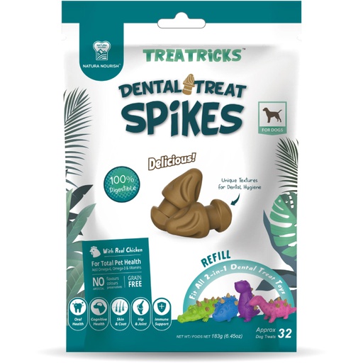 [1267] Natura Nourish Treatricks Dental Treat Spikes - Snack Recarga 183G