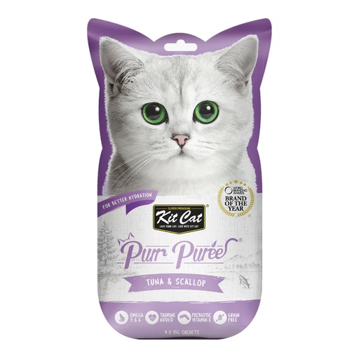 Kit Cat Purr Purée Snack Para Gato Sabor Atun Y Ostiones 15G