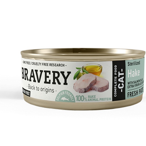 [225] Bravery Pate Adult Cat Sterilized Merluza 70G