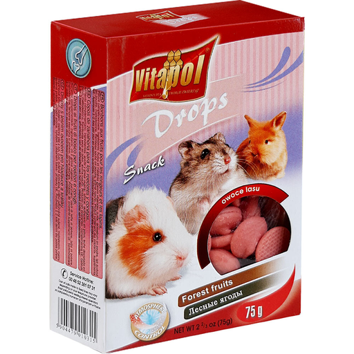 Vitapol Drops Frutos Del Bosque - Snack Para Roedor 75G