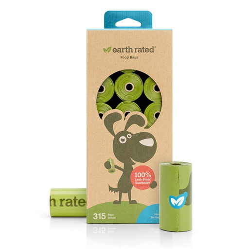 [614] Earth Rated Bolsas De Desechos Biodegradables 315Unid