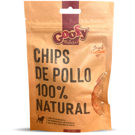 [823] Goofy Chips De Pollo Snack Perro 60Gr Oferta Especial