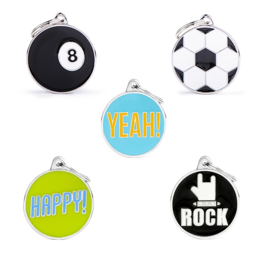 [1237] Myfamily Placa De Identificacion Charm Motivo