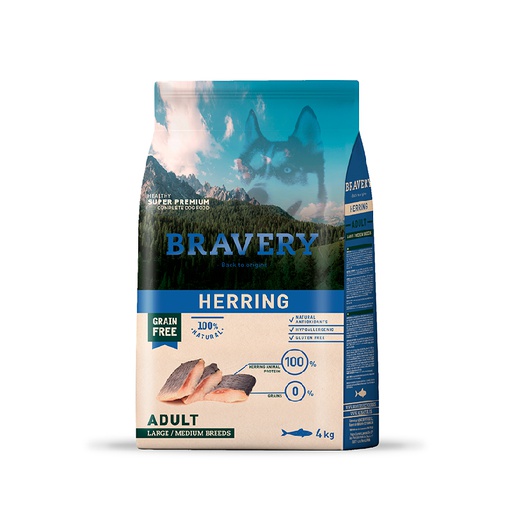 Bravery Adult Dog Large/Medium Herring