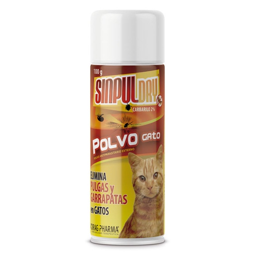 [1698] Sinpul Talco Antipulgas Para Gatos 100G