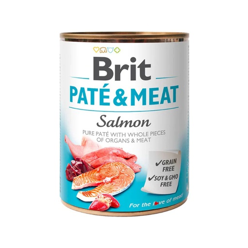 Brit Pate &amp; Meat Salmón Dog 800g