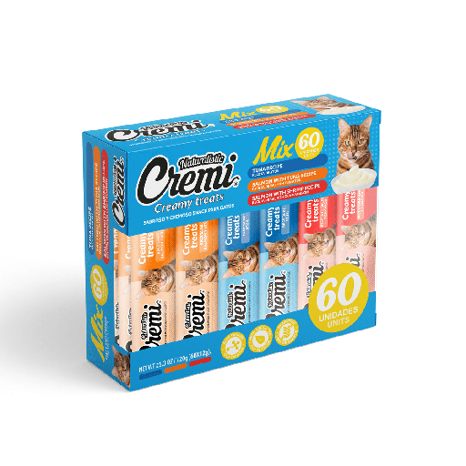 [1274] Naturalistic Cremi - Snack Gato 60 Unidades