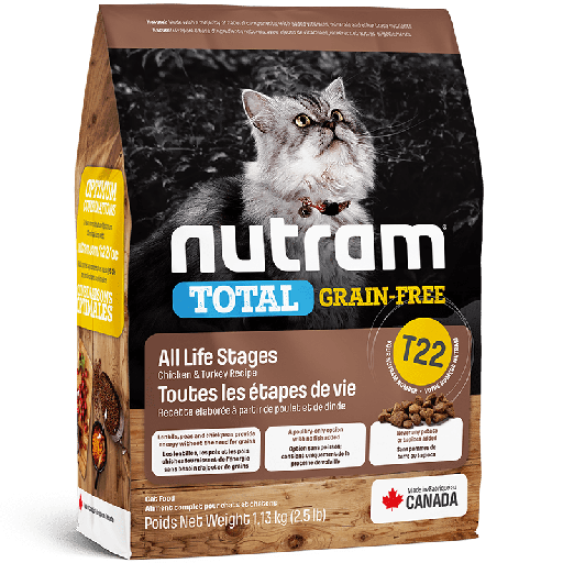 Pack 2x1 Nutram Total T22 Grain Free Cat 2Kg