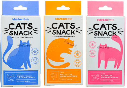 [1353] Pack 3X2 Marben Cats Snack V Con Hierba Gatera 80G