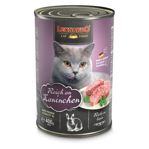 [1117] Leonardo Enlatado Adult Cat Conejo 400G
