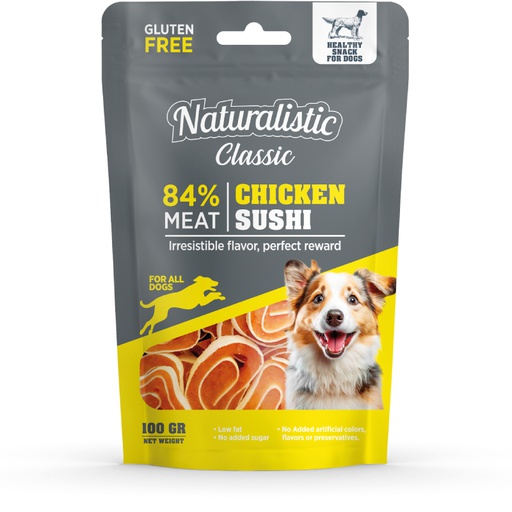 Pack Oferta 2 Unidades Naturalistic Chicken Sushi Snack Dog 100G