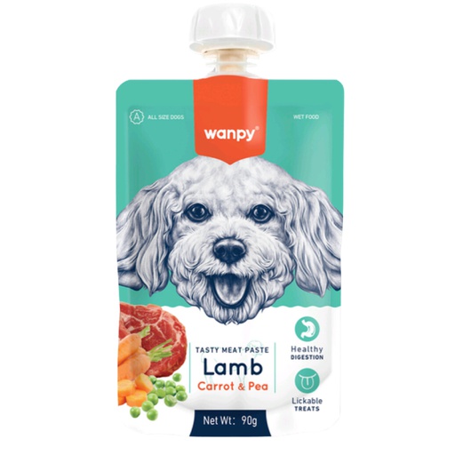Wanpy Tasty Meat Paste Dog - Pasta Sabor A Cordero 90G