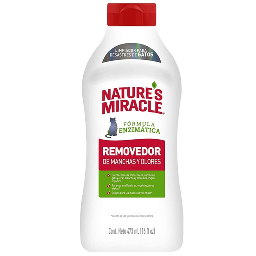 [1290] Natures Miracle Removedor De Manchas Y Olores Gato 473Ml