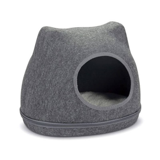 Pawise Cat Igloo Bed Cama Para Gatos Fieltro Gris