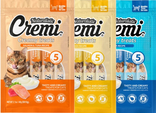 [1374] Pack Oferta 3unidades Naturalistic Cremi Gato-Variado 3 Sabores