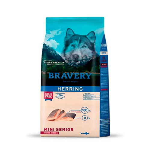 Bravery Mini Senior Dog Herring 2kg