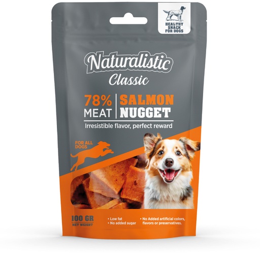 [1378] Pack Oferta Naturalistic Salmon Nugget Snack Dog 100G