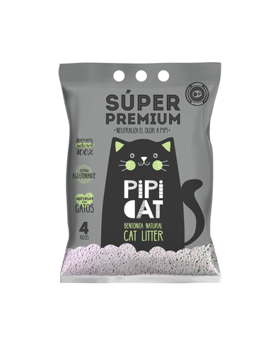 [1451] Pipi Cat Arena Aglutinante Con Carbón Aroma Lavanda 4Kg