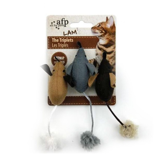 [31] Afp Lamb Triplets Mice - Juguete Ratones Para Gatos Con Hierba Gatera
