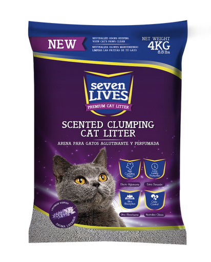 Pack Oferta 2 Unidades Seven Lives Arena Aglutinante Y Perfumada 4Kg