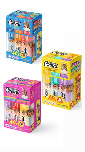 [1273] Naturalistic Cremi - Snack Gato 30 Unidades