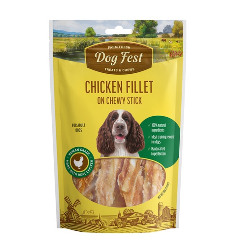 [572] Dog Fest Barras de Filetes de Pollo Con Carnaza Snack Perro 90G