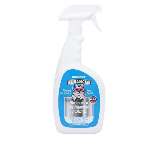 Sunipet Advanced Eliminador de Manchas y Olores Para Gato 946Ml